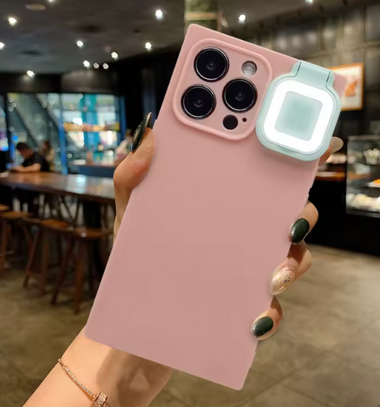 Pink LED Selfie Ring Light Phone Case