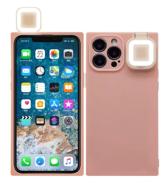 Pink LED Selfie Ring Light Phone Case