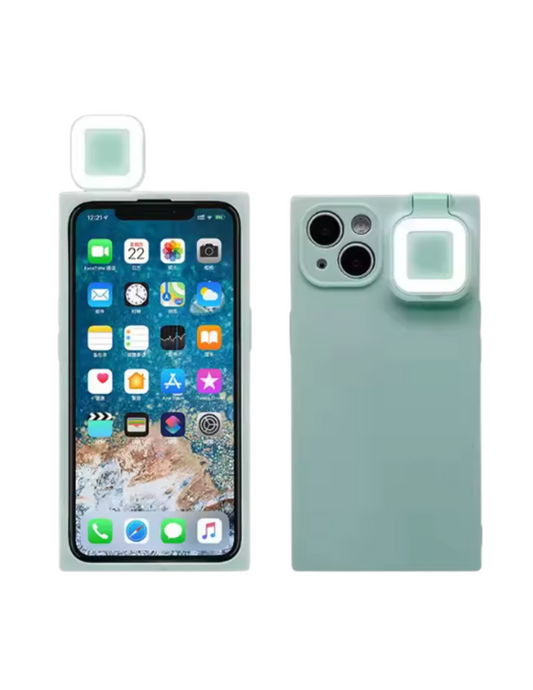 Mint Green LED Selfie Ring Light Phone Case